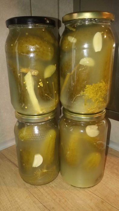 Promocja 8 x Domowe ogórki kiszone słoiki 900 ml