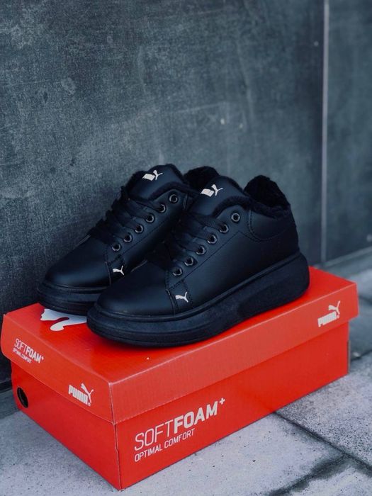 Puma женские зимние кроссовки black на меху кросовки на меху пума