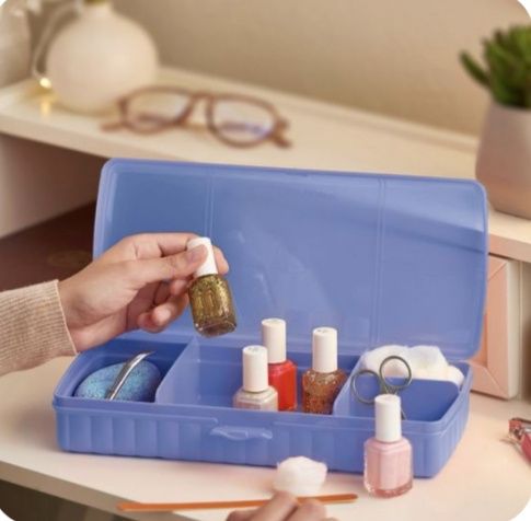 Tupperware multifunções - Estojo escolar/Caixa de costura/etc