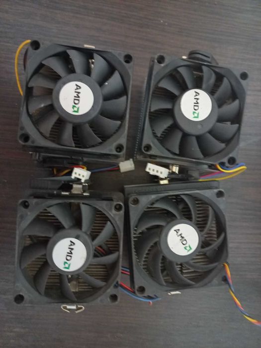 Кулер з радіатором для ПК процесора AMD 4-pin, 3-pin процесорний кулер