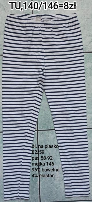 Legginsy dziewczęce paski.