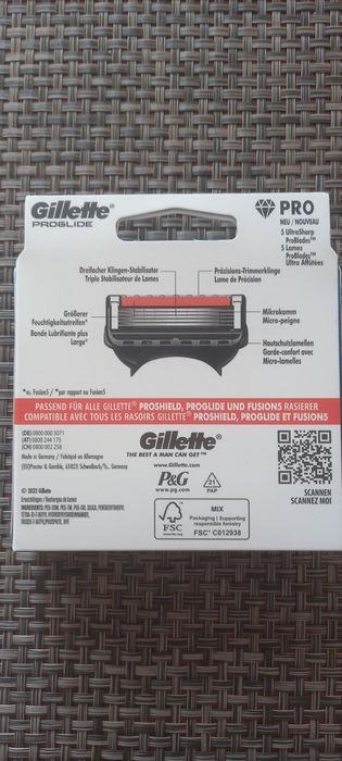 Gillette fusion, proglude, 8 катриджів Європа оригінал, катриджів