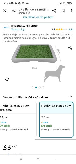 WC / Bandeja sanitária de treino para cães como novo