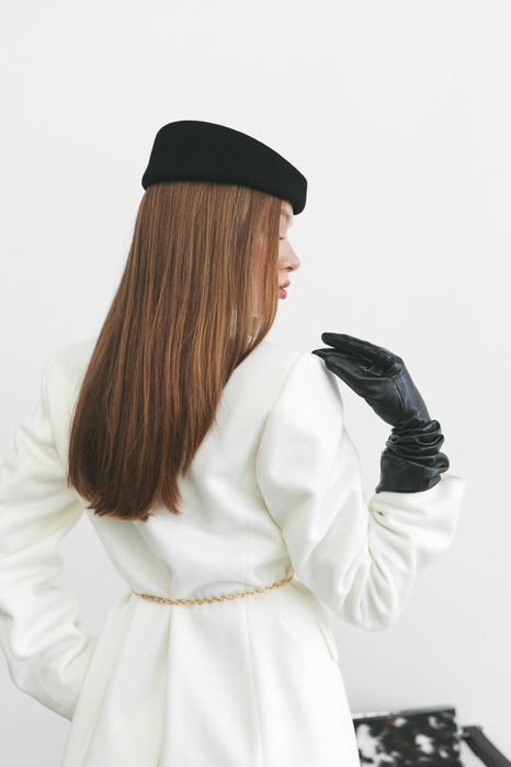 Жіночий фетровий капелюх пілотка з вовни ZUFI