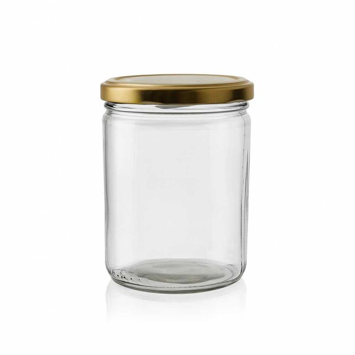 8szt. Słoik 440ML + Złote zakrętki 82/6