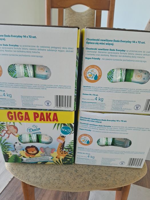 Chusteczki nawilżane Dada 4x 14x72 sztuki Giga Paka