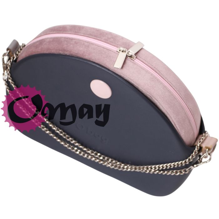 organizer do OBAG MOON LIGHT welur brudny róż puder 2 kieszenie OMAY