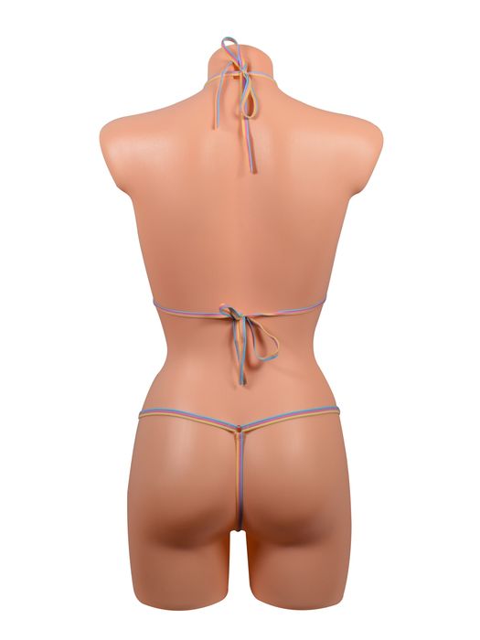 Verona Bikini kolorowe siatka prześwitująca dla odważnych plaża żółty