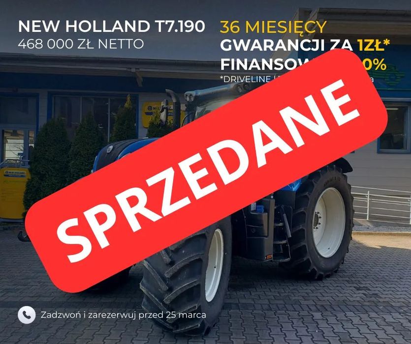 New Holland T7.190  ciągnik rolniczy