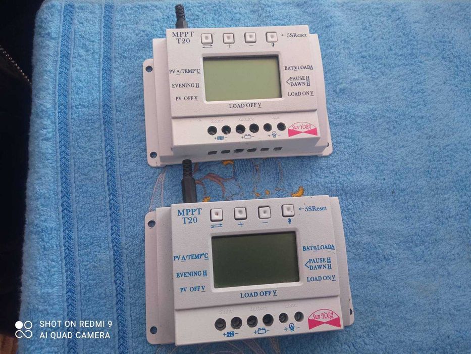Контролер для сонячної панелі MPPT T20 20A 12V/24V з LCD