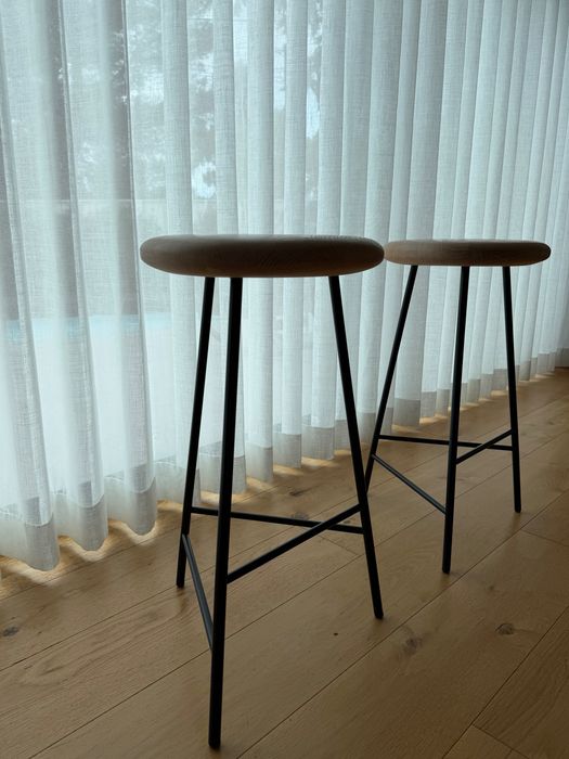 Bancos Altos x2 Warm Nordic Pebble