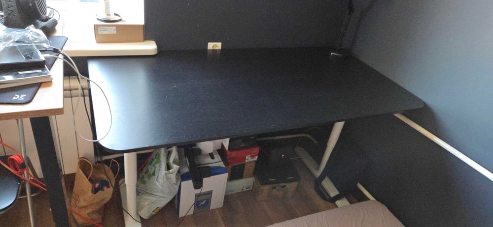 IKEA Bekant 160x80 czarny-biały