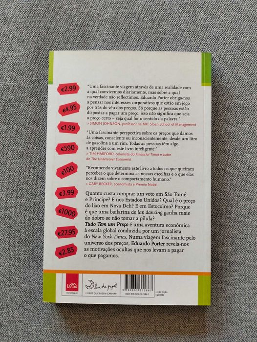 Livro "Tudo tem um preço" de Eduardo Porter