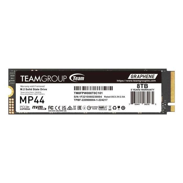 8TB (8000Gb) SSD m2 NVMe Team Group MP44 TM8FPW008T