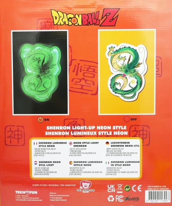 Luz/candeeiro Dragão Shenlong Dragon Ball Z