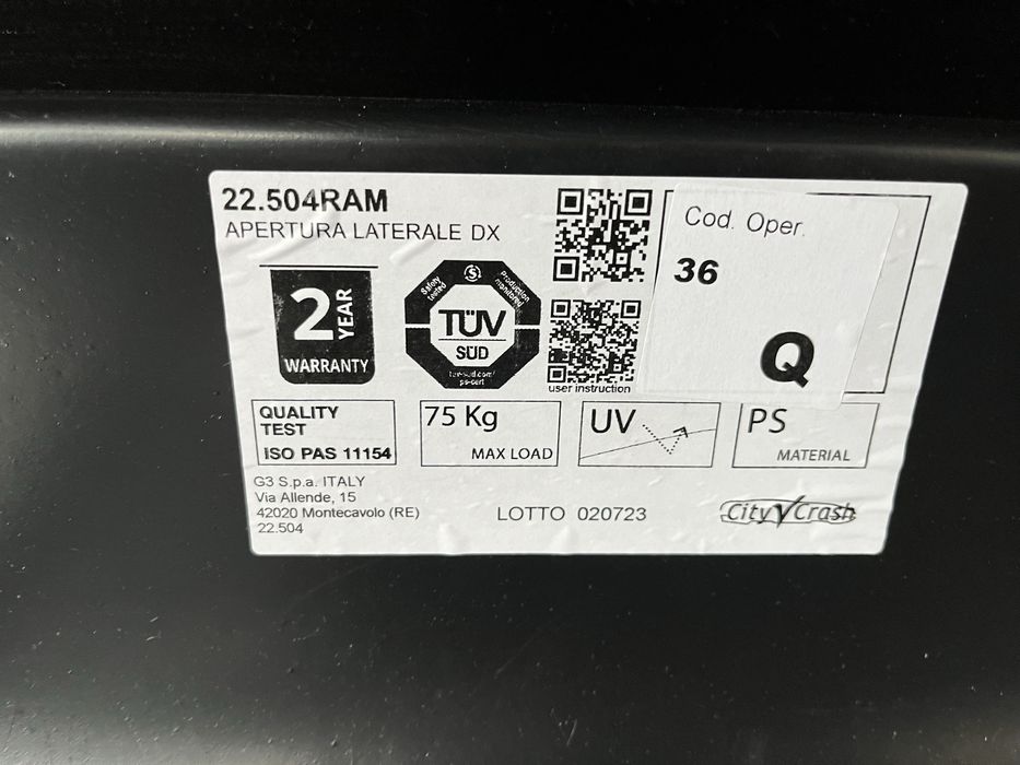 G3 Krono 22.504Ram Box boks dachowy 330 l matowy, czarny, 75 kg,