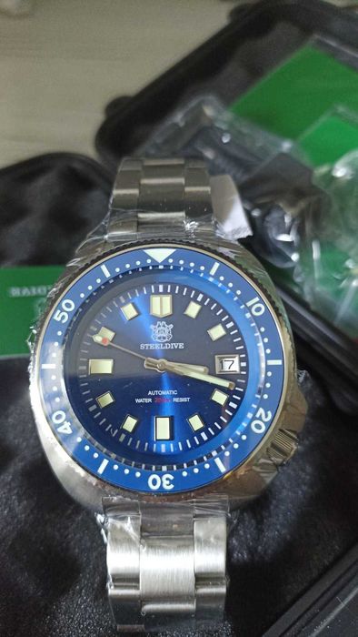 Часы Черепаха STEELDIVE SD1970 хомаж  Seiko Captain Willard. 200м.