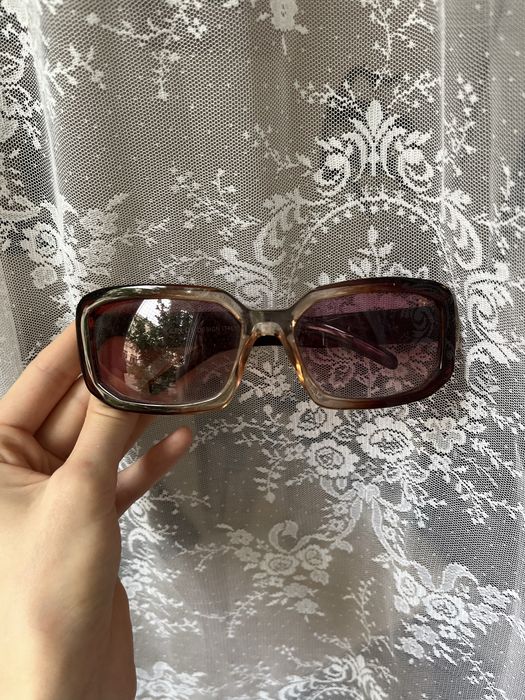 Okulary przeciwsłoneczne karldi brązowe prostokątne vintage oprawki old money retro transparentne