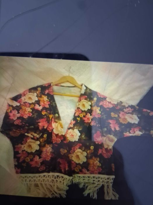 Casaco Aberto Floral