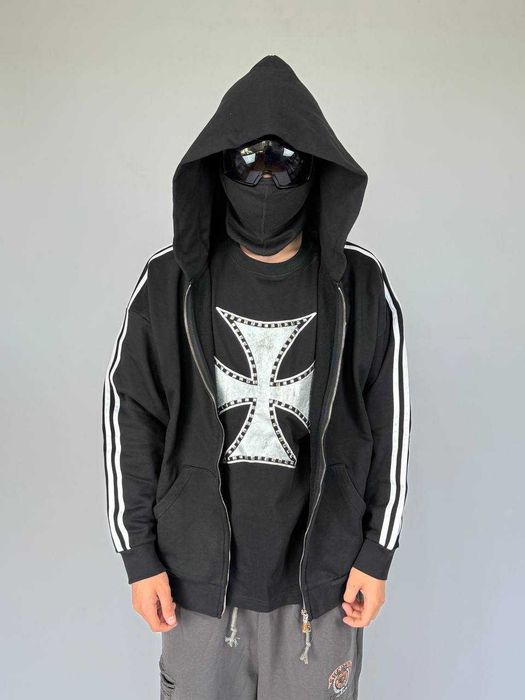 Balenciaga Adidas - zip hoodie худи черная зіпка худі кофта чорна