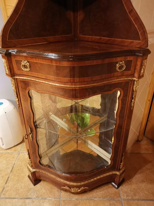 Móve vitrine l de canto Luís xv