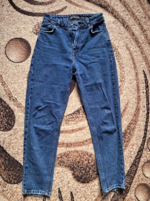 Джинси мом темно-сині