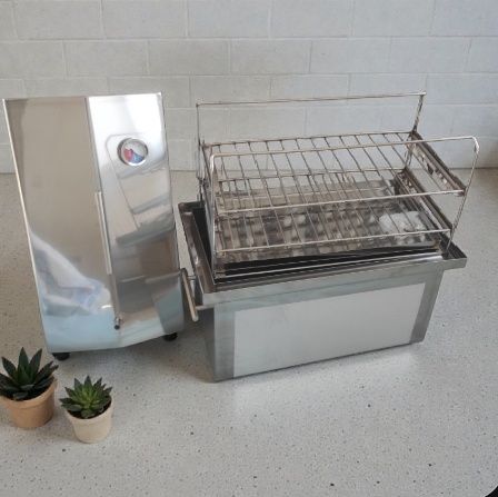 Коптильня горячего копчения з нержавіючої сталі