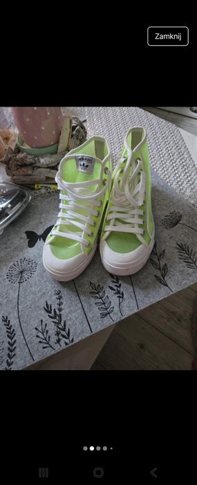 Piękne seledynowe letnie buty Adidas.rozm 38