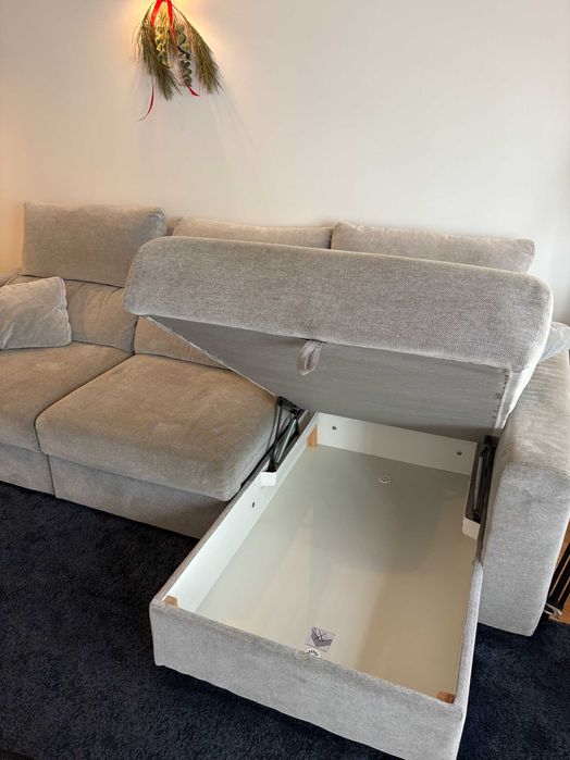 Sofá de 3 lugares com chaise longue - IKEA ESKILSTUNA