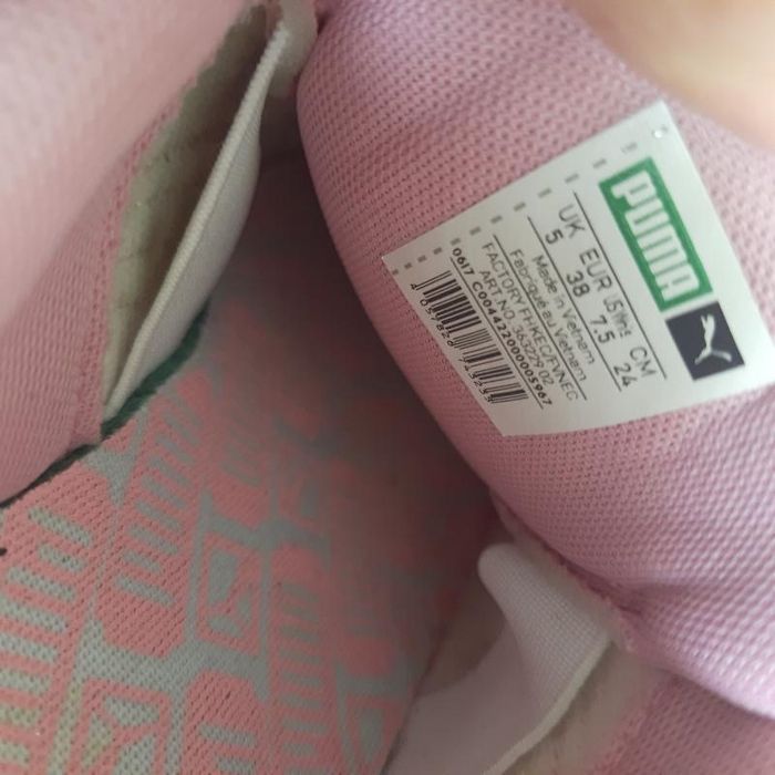 Puma suede heart reset 38 рожеві замшеві кеди снікерси з бантами