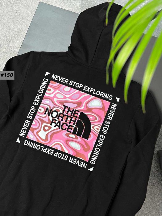 Толстовка The North Face PinkBox • Худи Черное TNF Базовое • XS-XXL