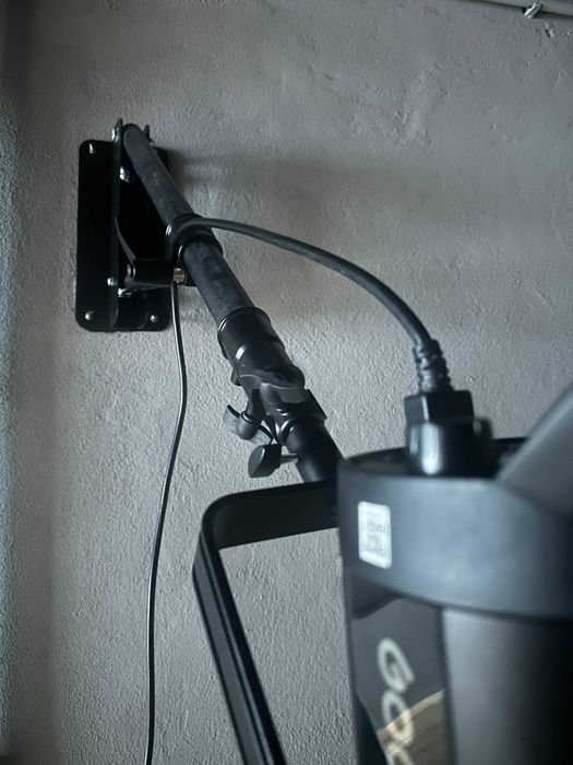 Braço telescópico de parede para luz/flash de estúdio
