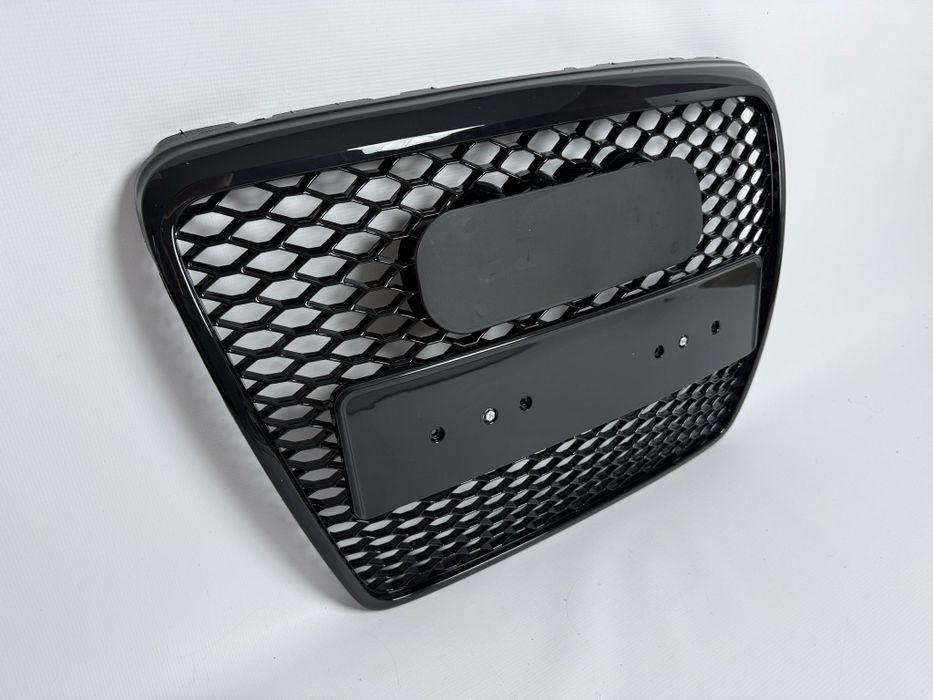Audi A6 C6 Atrapa Chłodnicy Plaster Miodu Grill 04-12 Czarny Połysk