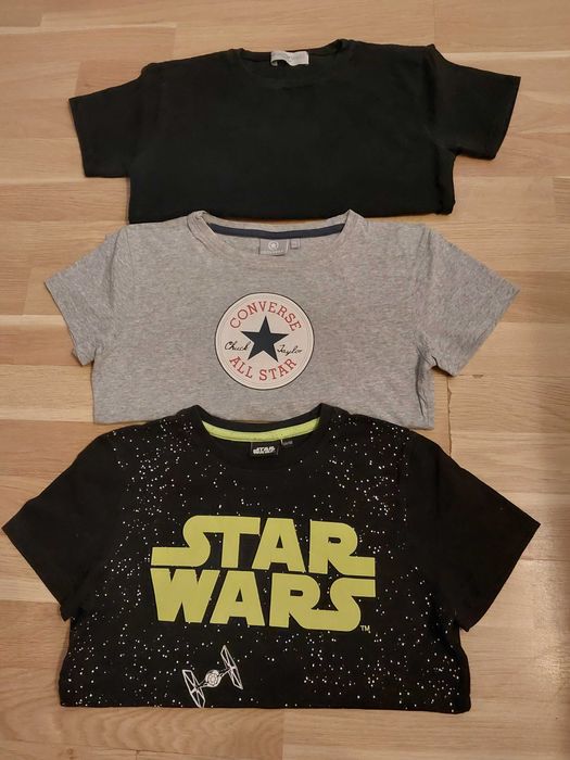 Bluzka z krótkim rękawem,t-shirty, rozm.134-140  cm. 3 szt.