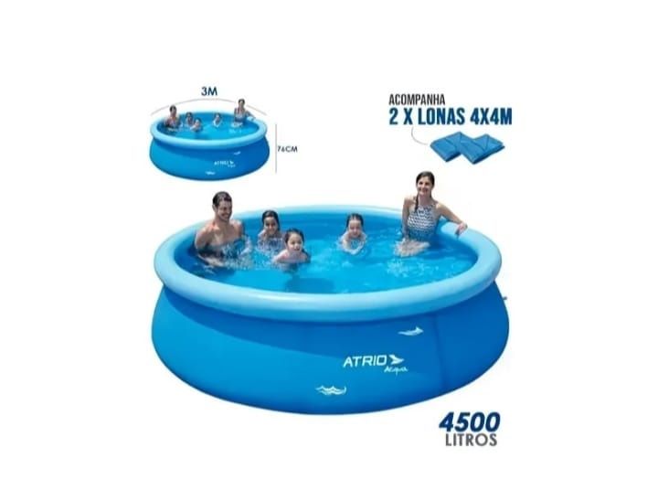 Piscina insuflável para o verão NOVAS 4500 litros de capacidade