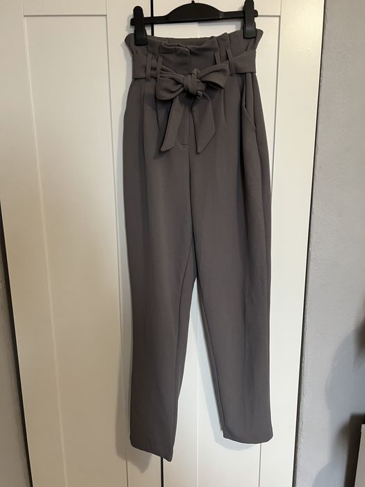 Sinsay spodnie eleganckie materiałowe szare XS