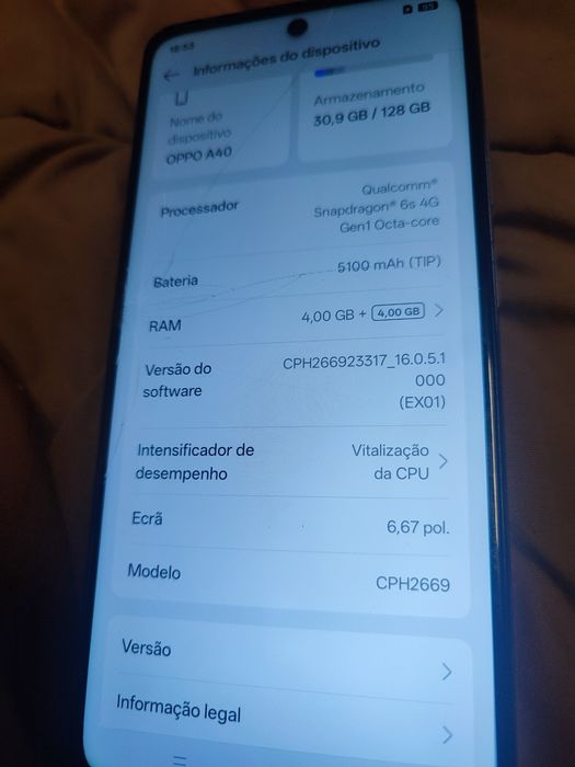 Telemóvel OPPO A40