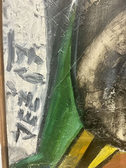 Kompozycja figuralna Obraz Abstrakcyjny Jež 1967 Kubizm Mega Sztuka