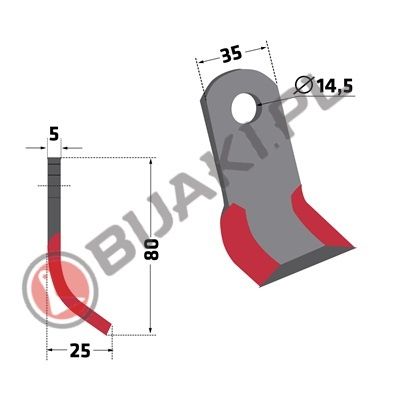 Nóż, Noże Y AGM-21 kosiarka mulczer Agrimaster Falcanero Orsi Sicma