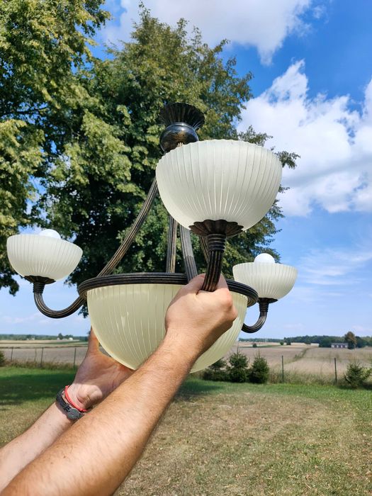 Żyrandol metalowy 6 żarówek E27