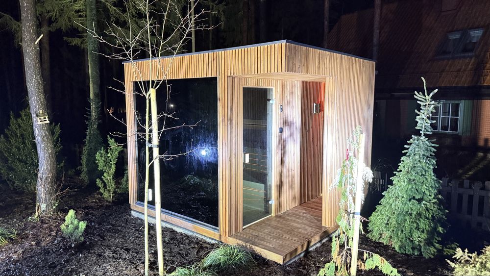 Sauna ogrodowa zewnetrzna z montażem. Na wymiar