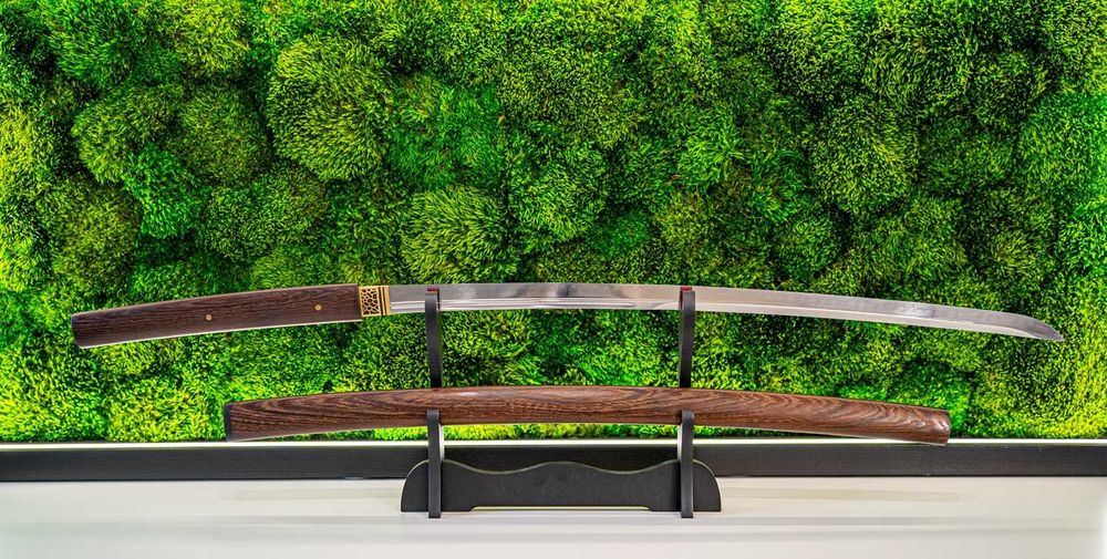 Katana Shirasaya 3 Generacji Dłuższa rękojeść Japoński Miecz Stal T10 Naturalne Drewno Hamon Ostra Model: KS1-3