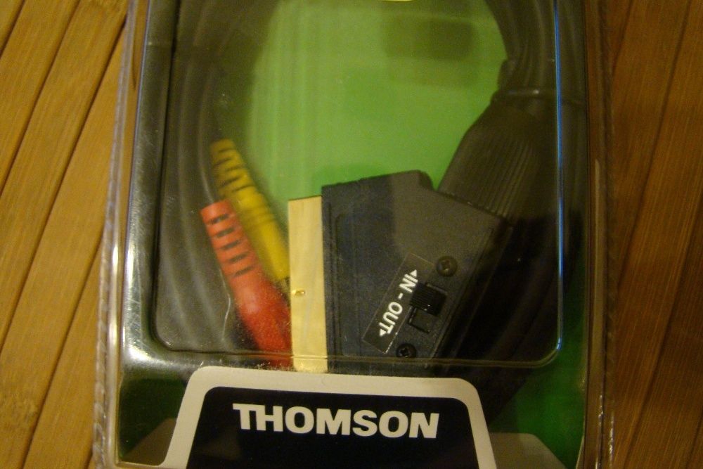 kabel przewód scart - rca thomson nowy pozlacany rca-chinch