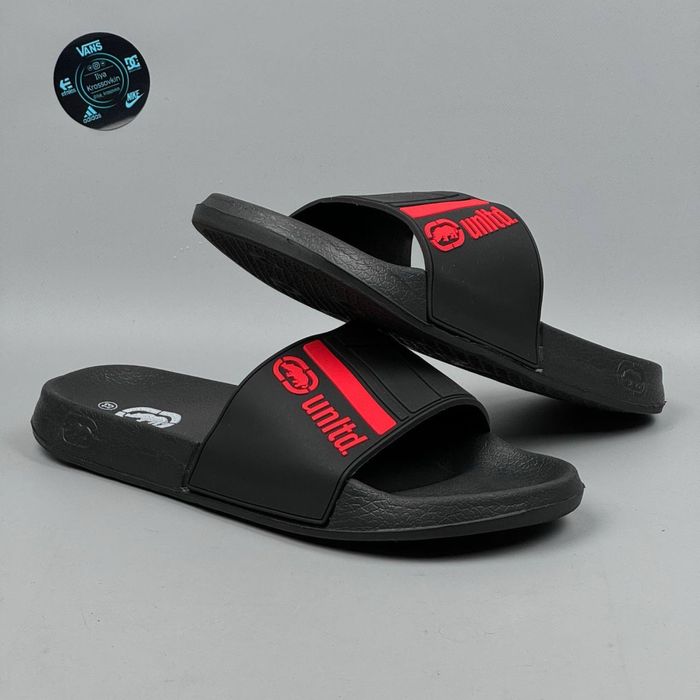 Тапки ECKO unltd тапочки сланцы рэп реп сандали босоножки шлепанцы