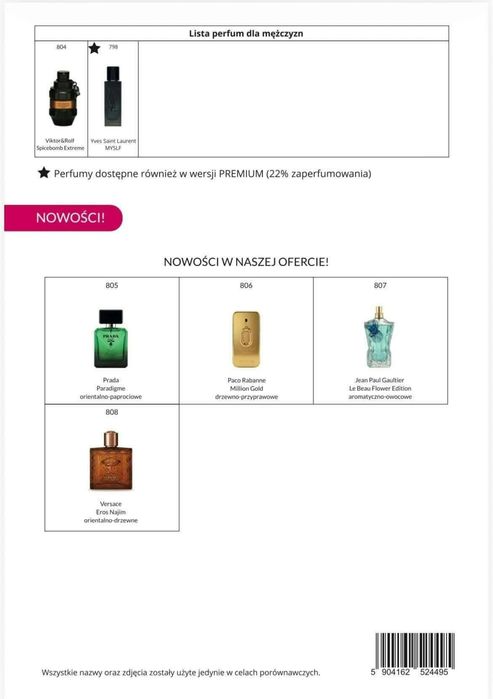 Luksusowe francuskie perfumy Glantier w okazyjnej cenie