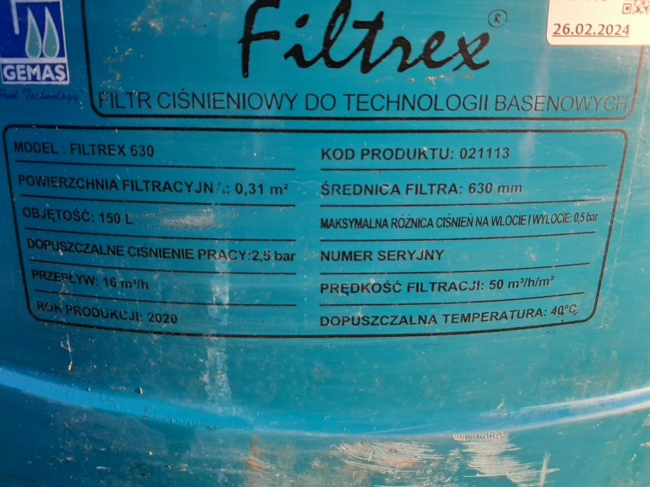 Profesjonalny filtr piaskowy do basenów