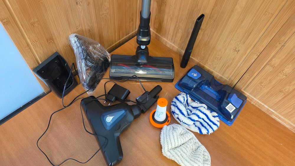 Rowenta Xforce Flex 9.60 Aqua RH20C2 - Bezprzewodowy odkurzacz i mop 250W