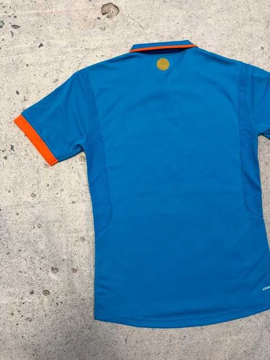 Niebieska koszulka sportowa Adidas India Cricket - Size S
