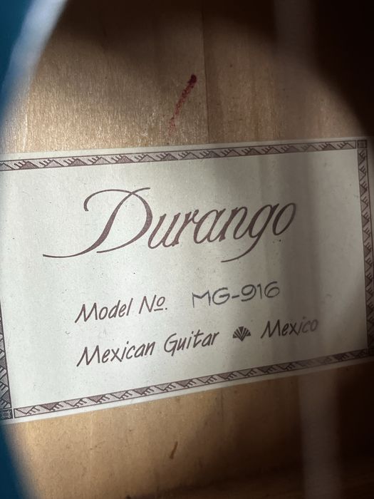 Gitara klasyczna niebieska Durango zestaw akcesoria szkoła muzyczna