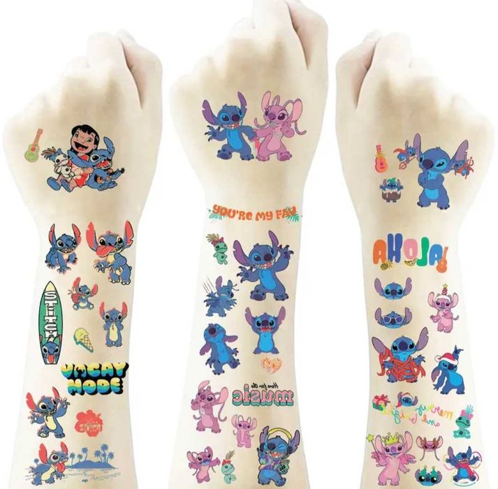 Tatuaże dziecięce STITCH 5 dużych arkuszy!